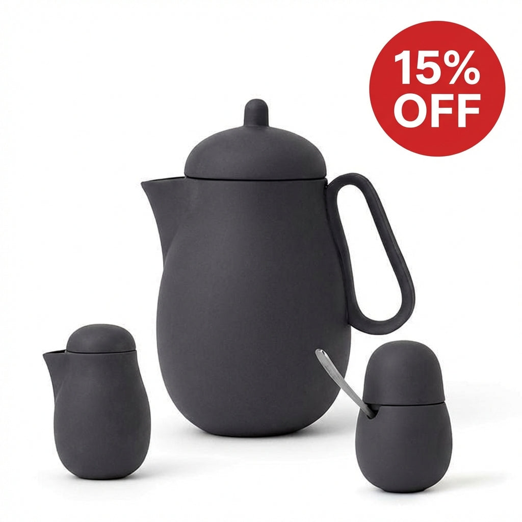Nina™ Tea Set - VIVA | Color=Charcoal