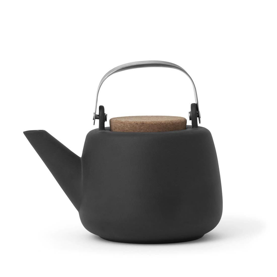 Nicola™ Porcelain Teapot - VIVA | Color=Charcoal
